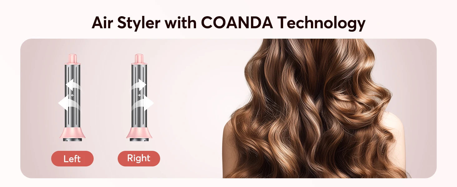 Multi Hairstyler 5-in-1 with Coanda Effect + Multi-hair styler with 160,000 RPM and 500 million negative ions +