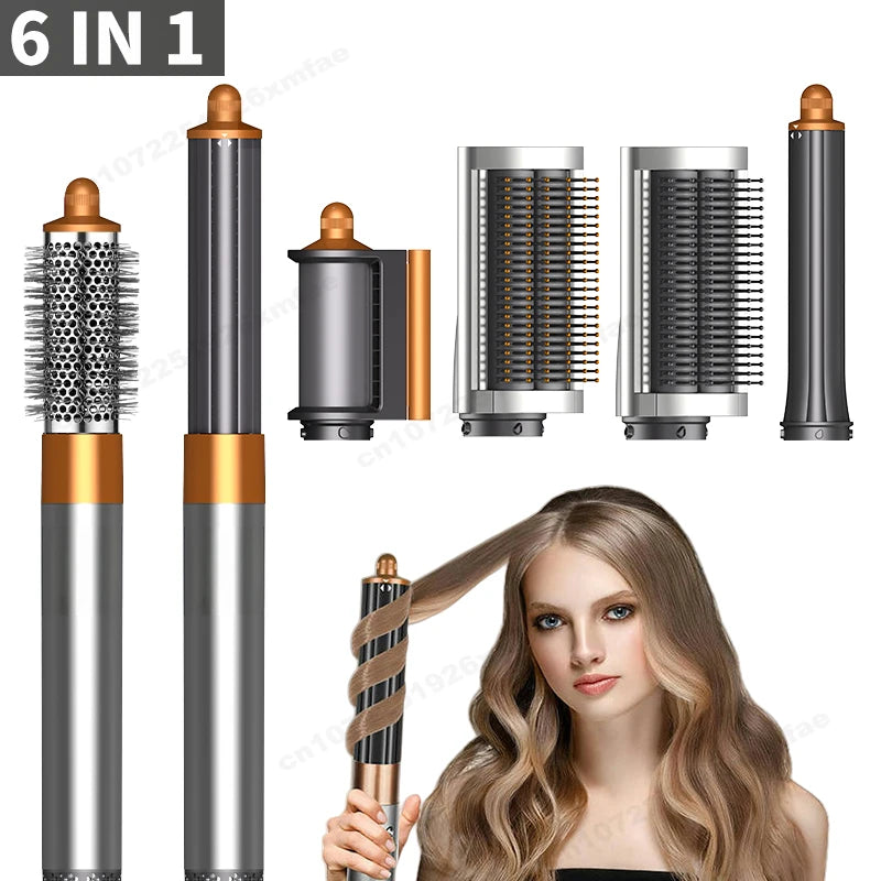 6 in 1 Hair Styler High-Speed Negative Ion Hair Dryer Multi Hair Styler Professional Blow Dryer Brush for Curling Gift for Women
