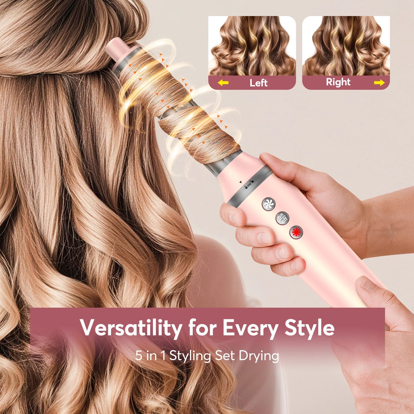 Hairstyler 5-in-1 with Coanda Effect + Hairstyler with 160,000 RPM and 500 million negative ions with Gift Box +