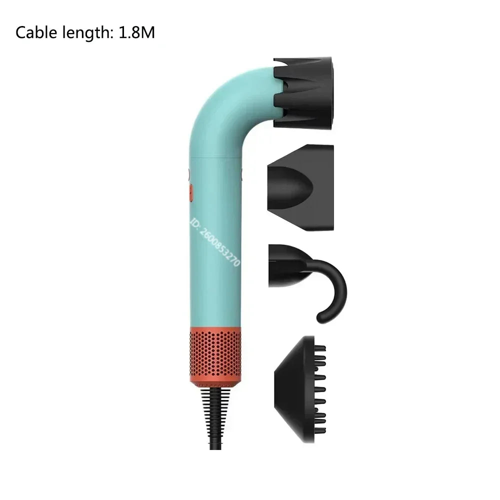 New 1.8 and 2.7M Bend Tube  Hair Dryer High Speed Hair Blower Quick Drying Negative Ion Secadora Para Cabello for Family Travel