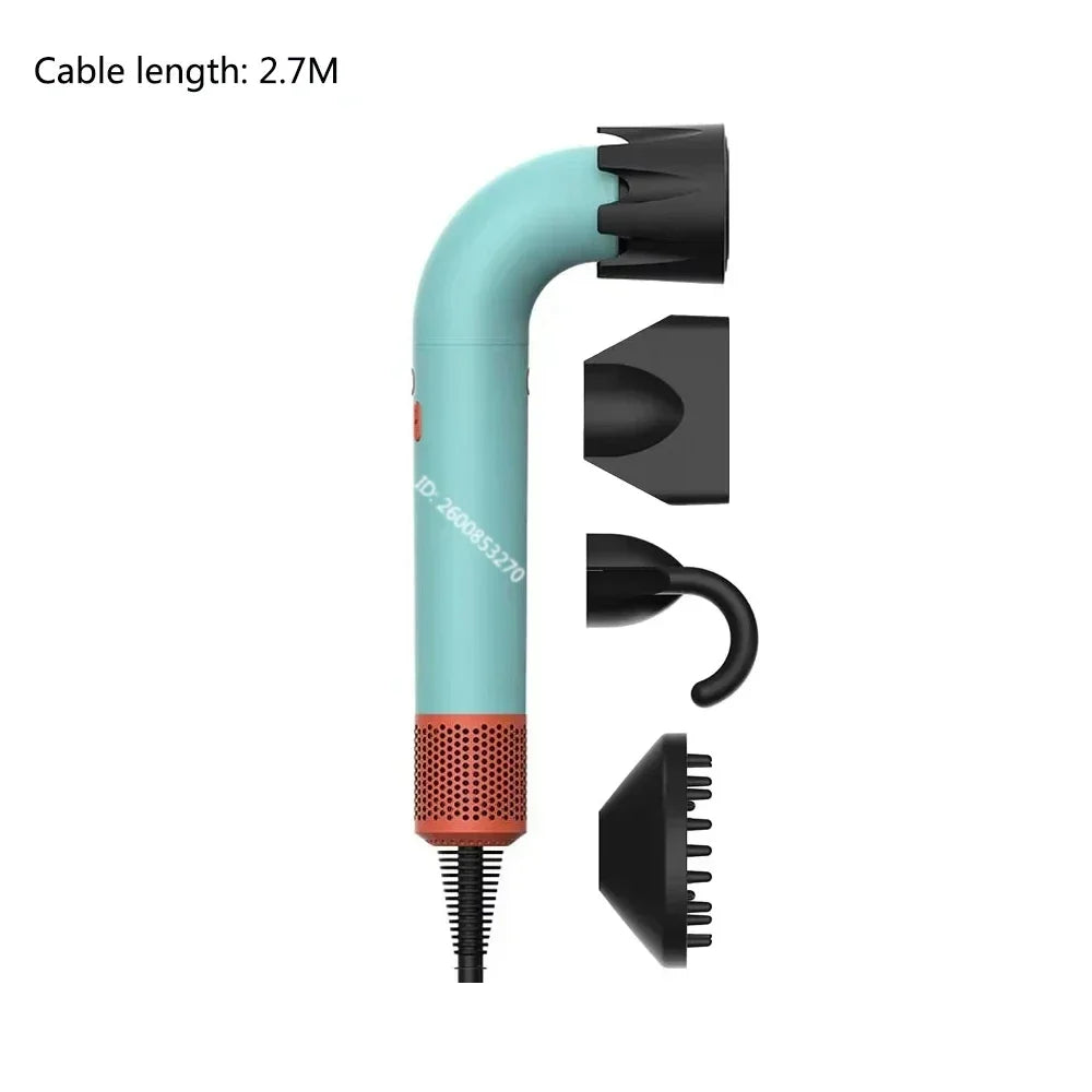 New 1.8 and 2.7M Bend Tube  Hair Dryer High Speed Hair Blower Quick Drying Negative Ion Secadora Para Cabello for Family Travel