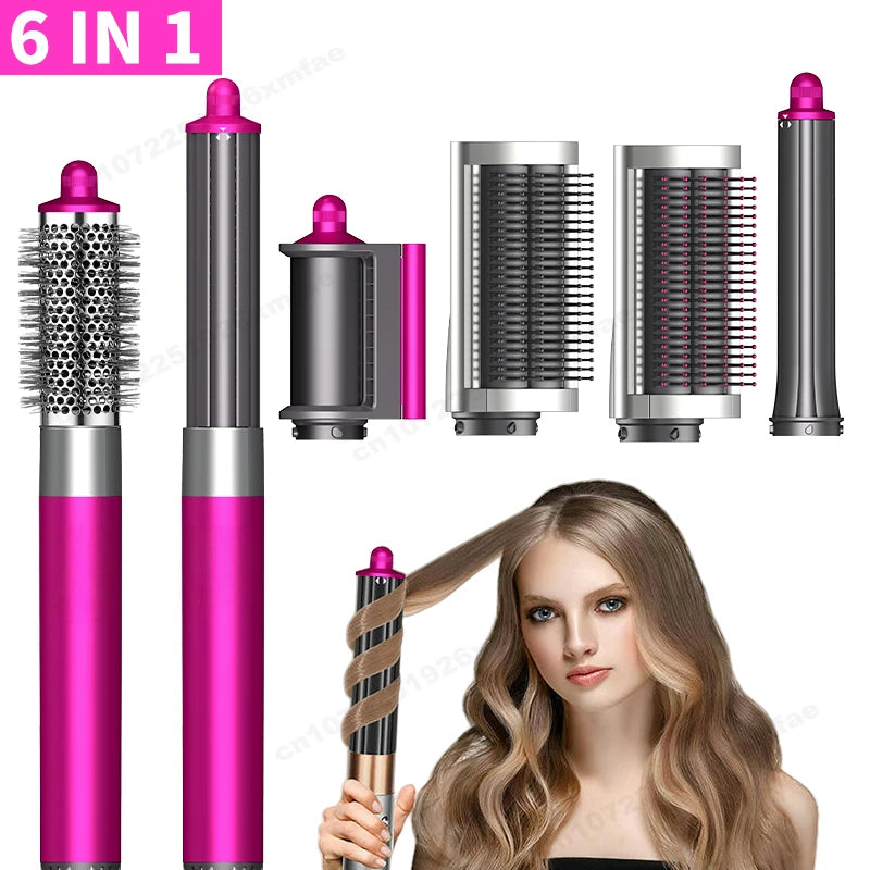 6 in 1 Hair Styler High-Speed Negative Ion Hair Dryer Multi Hair Styler Professional Blow Dryer Brush for Curling Gift for Women