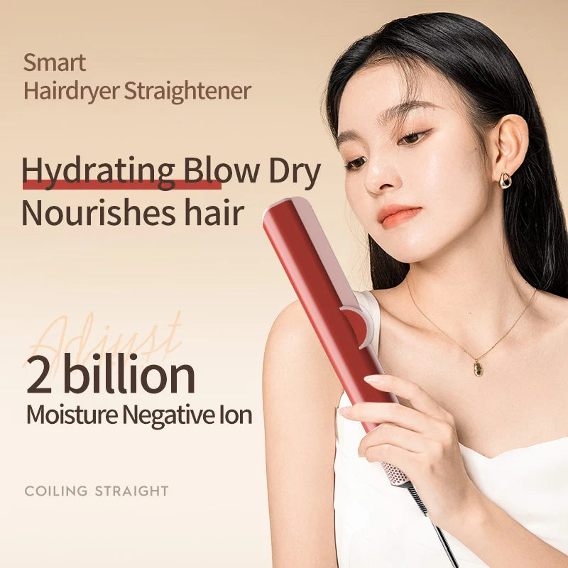 AirStraight 2in1 Straightening and Blow Drying Styler with 2 billion negative ions